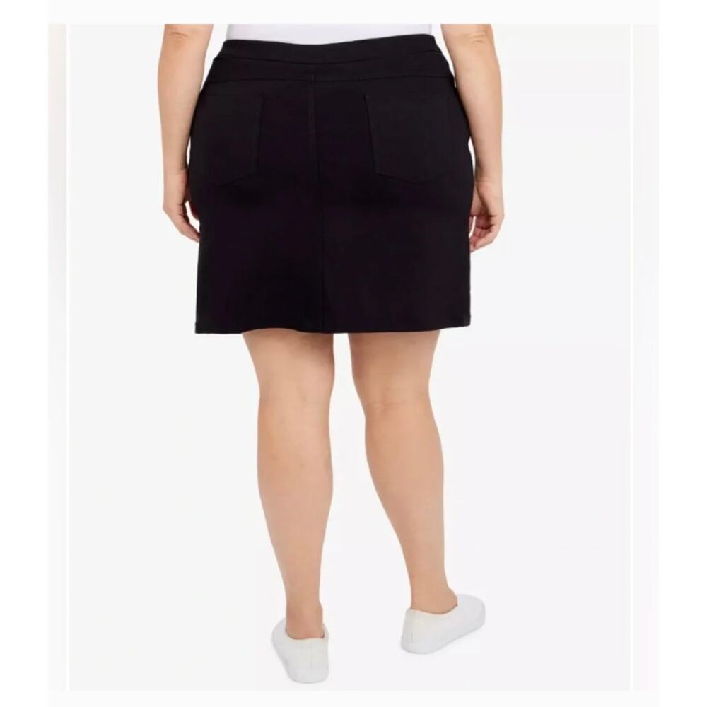 Hearts of Palm Black Tech Skirt Skort Sz 20W Golf Tennis Pickleball Stretch Chic - Picture 6 of 10